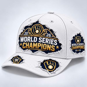 2026 Brewers World Series Champions Distressed Ripped Hat