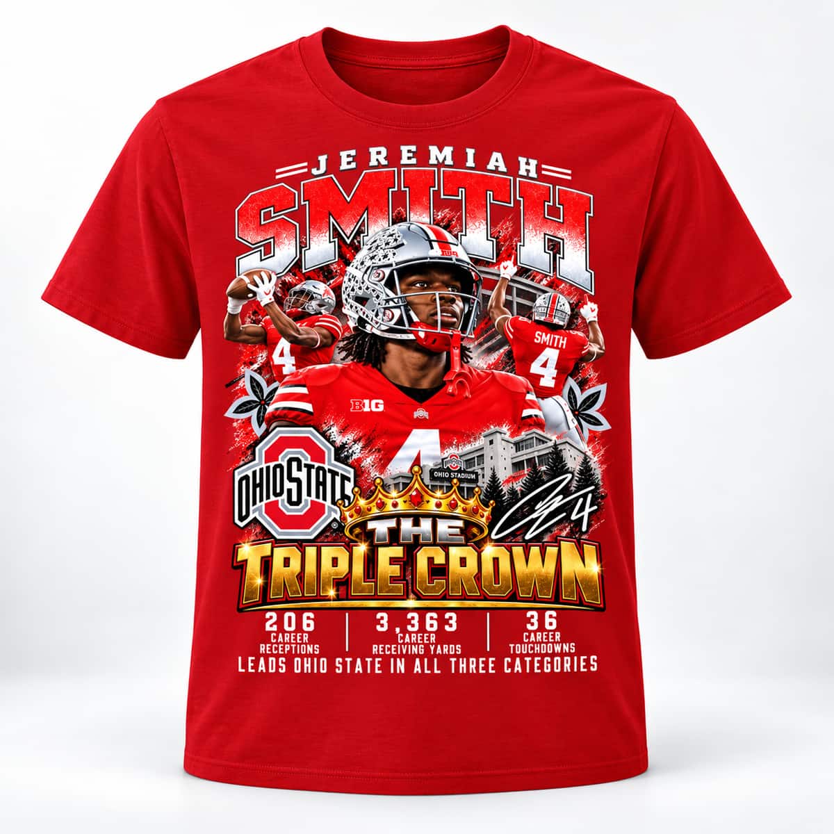 2026 Jeremiah Smith Ohio State The Triple Crown Shirt 1 2026 Jeremiah Smith Ohio State The Triple Crown Shirt