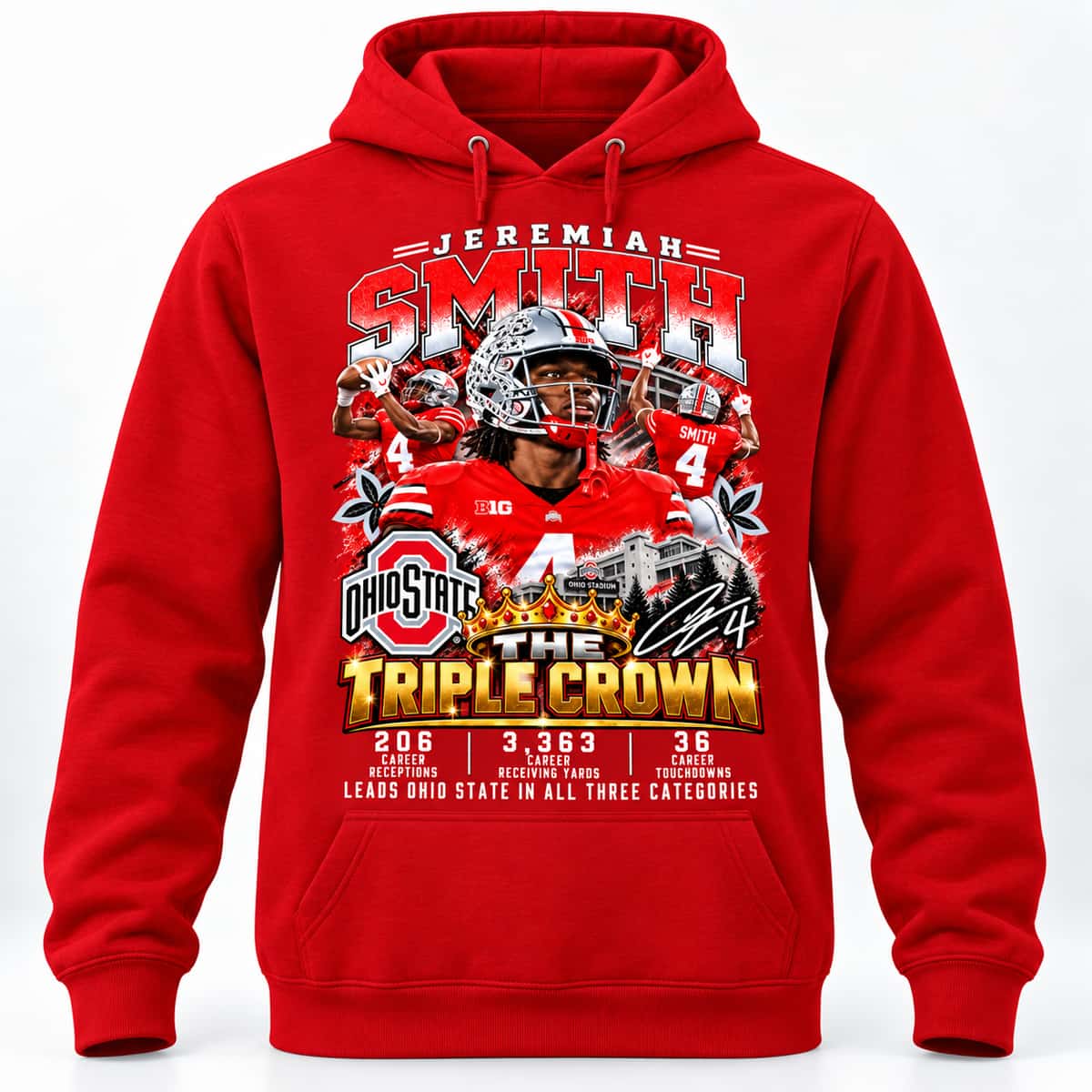 2026 Jeremiah Smith Ohio State The Triple Crown Shirt 3 2026 Jeremiah Smith Ohio State The Triple Crown Shirt2