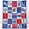 2026 Kansas Jayhawks Football Patchwork Quilt Blanket
