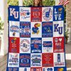 2026 Kansas Jayhawks Football Patchwork Quilt Blanket1