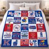 2026 Kansas Jayhawks Football Patchwork Quilt Blanket2