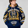 Brewers History Made Laurel World Series Champions 2026 Men's Waffle Hoodie