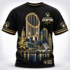 Brewers Milwaukee Skyline Trophy World Series Champions 2026 3D T Shirt