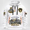 Brewers Milwaukee Skyline World Series Champions 2026 Half Zip Hoodie