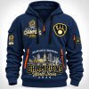 Brewers Milwaukee Skyline World Series Champions 2026 Half Zip Hoodie1