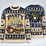 Brewers Party Like It's 1982 To 2026 Ugly Sweater