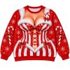 Candy Cane Corset Christmas Sexy Optical Illusion Ugly Sweater
