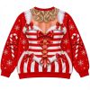 Candy Cane Corset Christmas Sexy Optical Illusion Ugly Sweater2