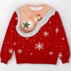 Funny Christmas Star Bust Boobs Ugly Sweater
