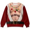 Funny Ho Ho Ho Christmas Ornament Hairy Christmas Ugly Sweater