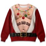 Funny Ho Ho Ho Christmas Ornament Hairy Christmas Ugly Sweater