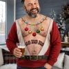 Funny Ho Ho Ho Christmas Ornament Hairy Christmas Ugly Sweater