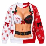 Funny Nice Naughty Lingerie Christmas Ugly Sweater