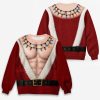 Funny Santa Abs Christmas Light Ugly Sweater