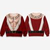 Funny Santa Abs Christmas Light Ugly Sweater3