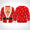 Funny Star Bust Santa Boobs Ugly Christmas Sweater2