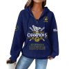 Personalized Brewers NLCS 2026 Champions Quarter Zip Waffle Hoodie