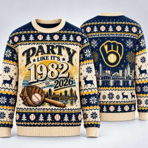 Brewers Party Like It's 1982 To 2026 Ugly Sweater1