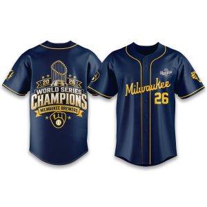 2026 Brewers First World Series Champions Jersey