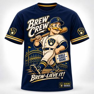 Brewers Brew Crew Mascot Brew lieve It World Series 2026 Shirt