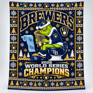 Brewers 2026 World Series Champions Grinch Blanket