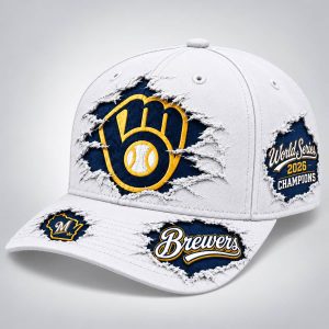 Brewers World Series 2026 Champions Distressed Ripped Hat